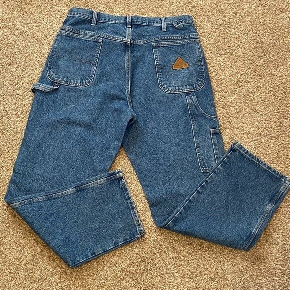 Bulwark FR Flame Resistant Work Carpenter Denim Cotton Mens Jeans Size 38/34 - Picture 6 of 9